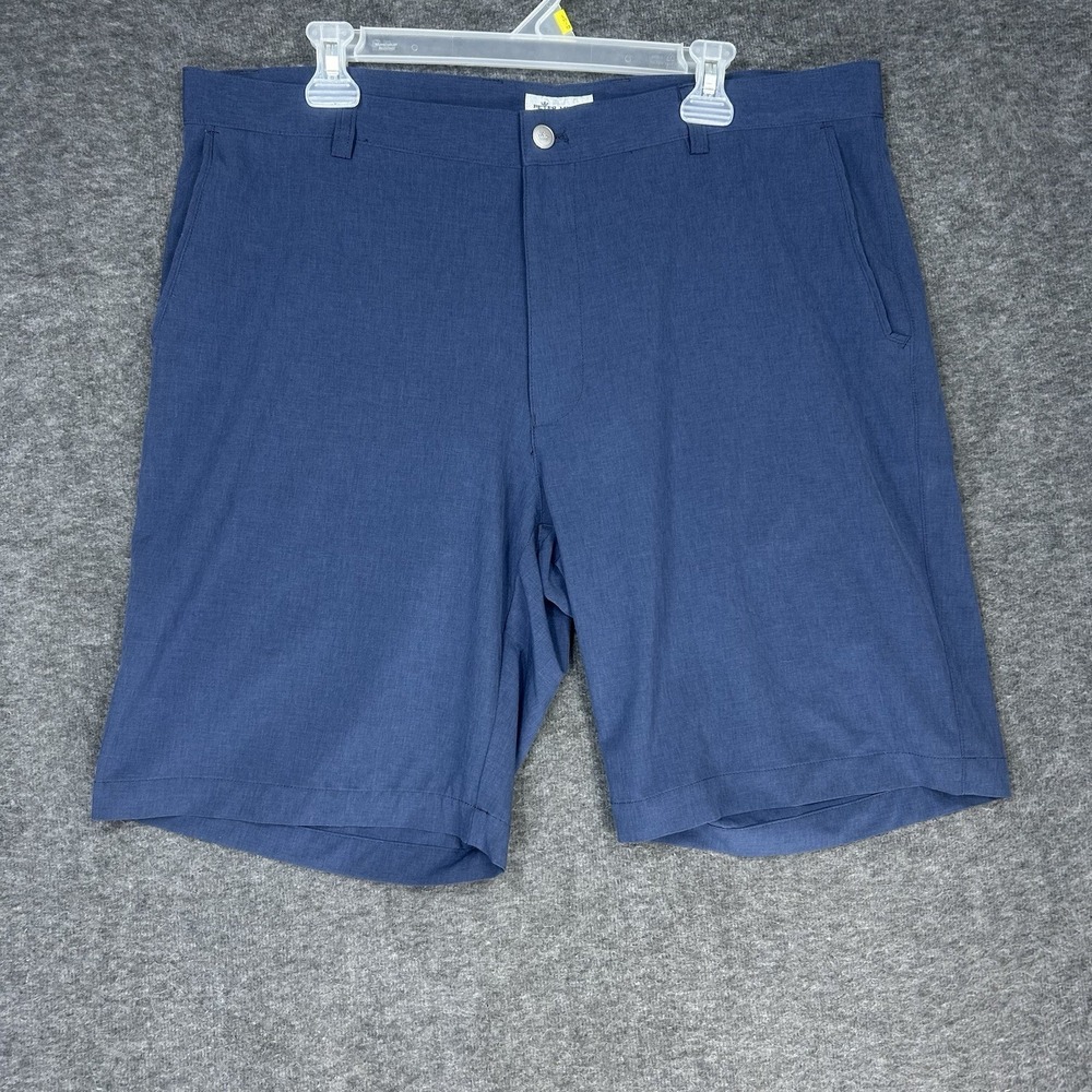 Peter Millar Performance Short Mens 38 Blue Shackleford Hybrid 10" inseam